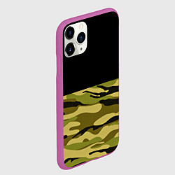 Чехол iPhone 11 Pro матовый Лесной Камуфляж, цвет: 3D-фиолетовый — фото 2