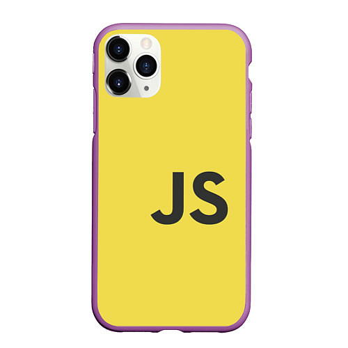 Чехол iPhone 11 Pro матовый JavaScript / 3D-Фиолетовый – фото 1