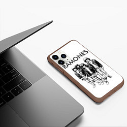 Чехол iPhone 11 Pro матовый Ramones Party, цвет: 3D-коричневый — фото 2