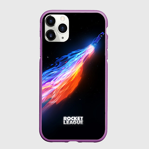 Чехол iPhone 11 Pro матовый Rocket League / 3D-Фиолетовый – фото 1