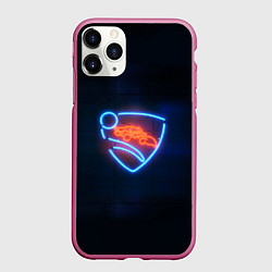 Чехол iPhone 11 Pro матовый Rocket League, цвет: 3D-малиновый