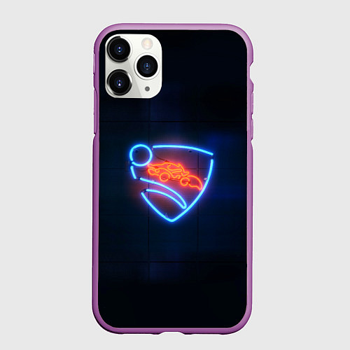 Чехол iPhone 11 Pro матовый Rocket League / 3D-Фиолетовый – фото 1