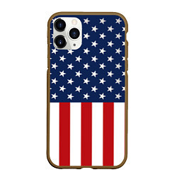 Чехол iPhone 11 Pro матовый Флаг США