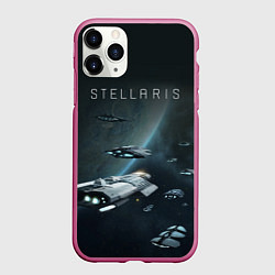 Чехол iPhone 11 Pro матовый Stellaris, цвет: 3D-малиновый