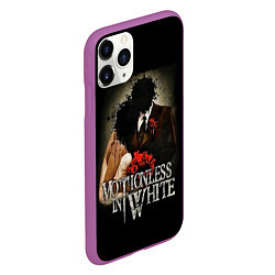 Чехол iPhone 11 Pro матовый Motionless in White: Love, цвет: 3D-фиолетовый — фото 2