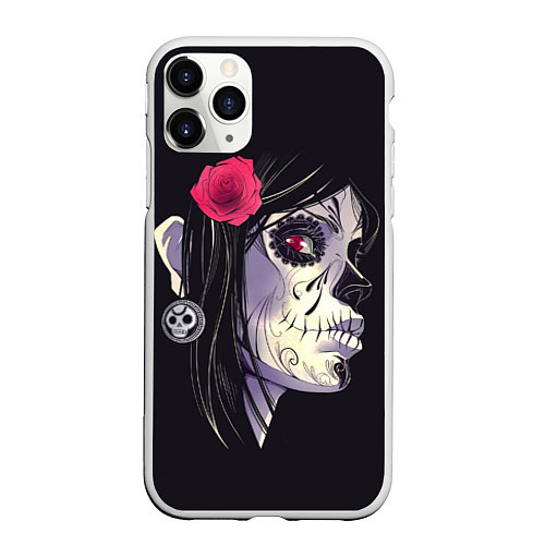 Чехол iPhone 11 Pro матовый Dia de Muertos / 3D-Белый – фото 1