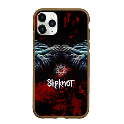Чехол iPhone 11 Pro матовый Slipknot руки зомби