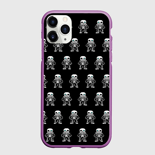 Чехол iPhone 11 Pro матовый Undertale / 3D-Фиолетовый – фото 1