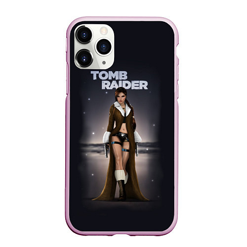 Чехол iPhone 11 Pro матовый TOMB RAIDER / 3D-Розовый – фото 1