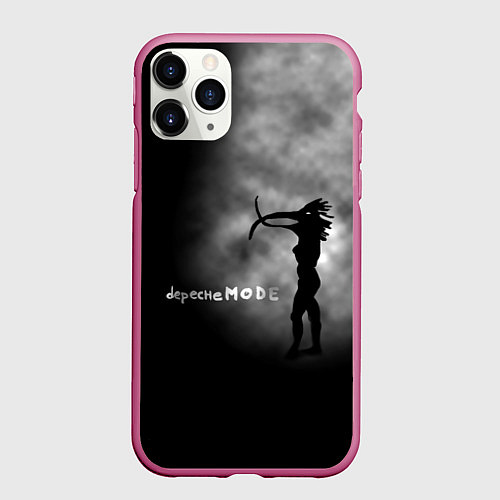 Чехол iPhone 11 Pro матовый Depeche Mode / 3D-Малиновый – фото 1