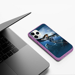 Чехол iPhone 11 Pro матовый TOMB RAIDER, цвет: 3D-фиолетовый — фото 2