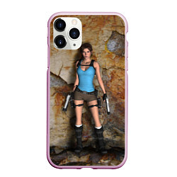 Чехол iPhone 11 Pro матовый TOMB RAIDER, цвет: 3D-розовый