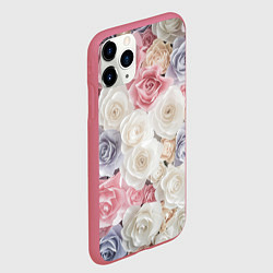 Чехол iPhone 11 Pro матовый Букет из роз, цвет: 3D-малиновый — фото 2