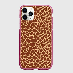 Чехол iPhone 11 Pro матовый Жираф, цвет: 3D-малиновый