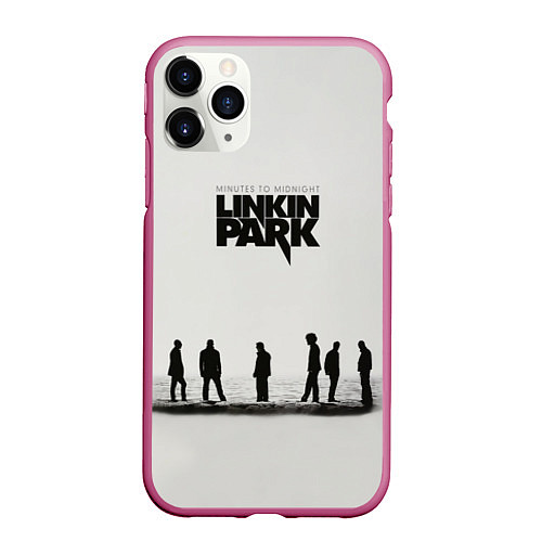 Чехол iPhone 11 Pro матовый Группа Linkin Park / 3D-Малиновый – фото 1