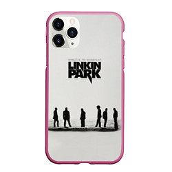 Чехол iPhone 11 Pro матовый Группа Linkin Park, цвет: 3D-малиновый