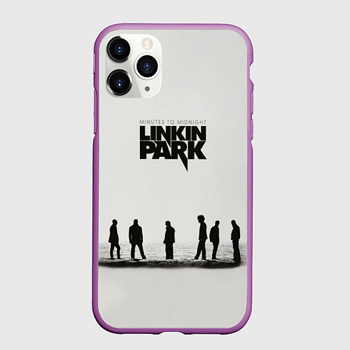 Чехол iPhone 11 Pro матовый Группа Linkin Park / 3D-Фиолетовый – фото 1