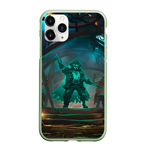 Чехол iPhone 11 Pro матовый Sea of thieves / 3D-Салатовый – фото 1