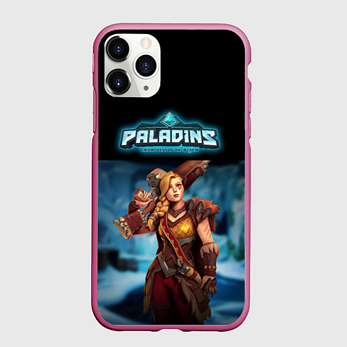 Чехол iPhone 11 Pro матовый Paladins / 3D-Малиновый – фото 1