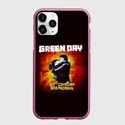 Чехол iPhone 11 Pro матовый Поцелуй Green Day, цвет: 3D-малиновый