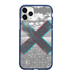 Чехол iPhone 11 Pro матовый The XX: Sea waves, цвет: 3D-тёмно-синий