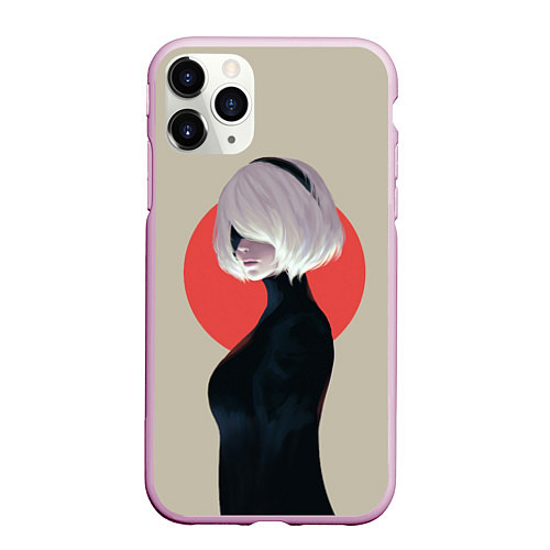 Чехол iPhone 11 Pro матовый Nier Automata / 3D-Розовый – фото 1