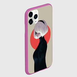 Чехол iPhone 11 Pro матовый Nier Automata, цвет: 3D-фиолетовый — фото 2