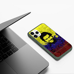 Чехол iPhone 11 Pro матовый Пабло Эскобар, цвет: 3D-темно-зеленый — фото 2
