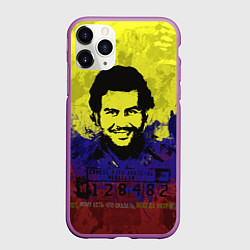 Чехол iPhone 11 Pro матовый Пабло Эскобар, цвет: 3D-фиолетовый
