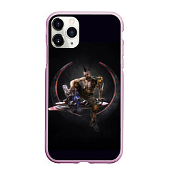 Чехол iPhone 11 Pro матовый Quake champions, цвет: 3D-розовый