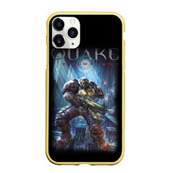 Чехол iPhone 11 Pro матовый Quake: Soldier Champion, цвет: 3D-желтый