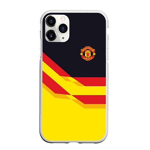 Чехол iPhone 11 Pro матовый Manchester United / 3D-Белый – фото 1
