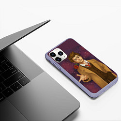 Чехол iPhone 11 Pro матовый Доктор романтик, цвет: 3D-светло-сиреневый — фото 2