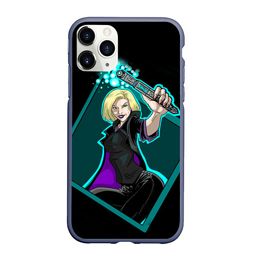 Чехол iPhone 11 Pro матовый Blonde / 3D-Серый – фото 1