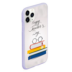 Чехол iPhone 11 Pro матовый С днём учителя!, цвет: 3D-светло-сиреневый — фото 2