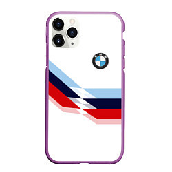 Чехол iPhone 11 Pro матовый BMW БМВ WHITE, цвет: 3D-фиолетовый