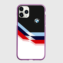 Чехол iPhone 11 Pro матовый BMW M SPORT, цвет: 3D-фиолетовый