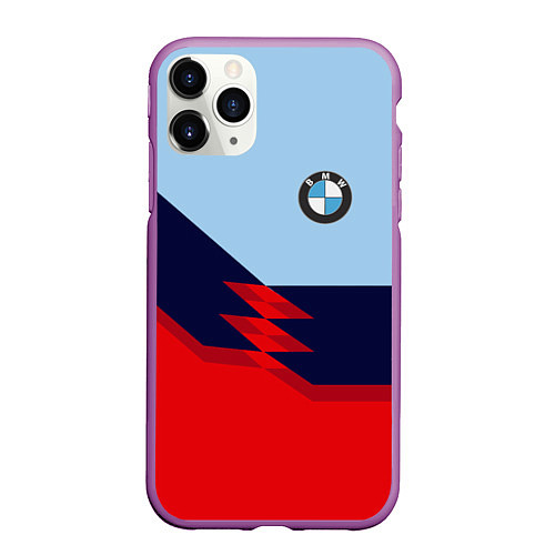 Чехол iPhone 11 Pro матовый BMW БМВ / 3D-Фиолетовый – фото 1
