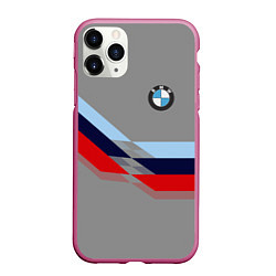 Чехол iPhone 11 Pro матовый Бмв Bmw 2018 Grey, цвет: 3D-малиновый