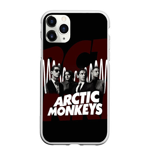 Чехол iPhone 11 Pro матовый Arctic Monkeys: White Waves / 3D-Белый – фото 1