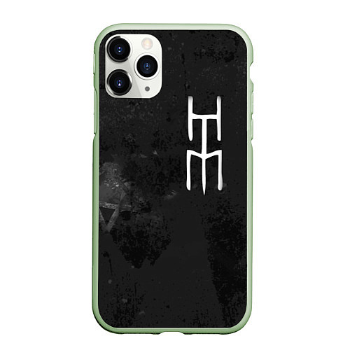 Чехол iPhone 11 Pro матовый HIM / 3D-Салатовый – фото 1