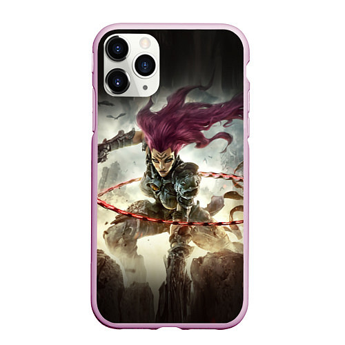 Чехол iPhone 11 Pro матовый Darksiders Warrior / 3D-Розовый – фото 1