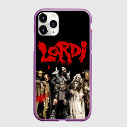 Чехол iPhone 11 Pro матовый LORDI, цвет: 3D-фиолетовый