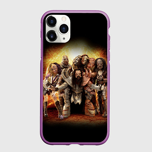 Чехол iPhone 11 Pro матовый LORDI / 3D-Фиолетовый – фото 1
