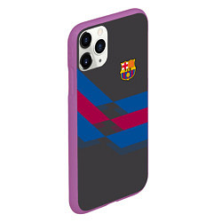 Чехол iPhone 11 Pro матовый Barcelona FC: Dark style, цвет: 3D-фиолетовый — фото 2