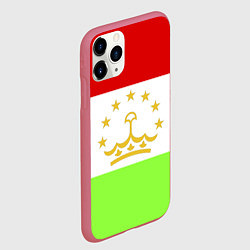 Чехол iPhone 11 Pro матовый Флаг Таджикистана, цвет: 3D-малиновый — фото 2