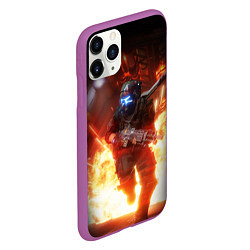 Чехол iPhone 11 Pro матовый Titanfall fighter runs, цвет: 3D-фиолетовый — фото 2