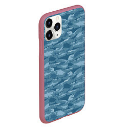Чехол iPhone 11 Pro матовый Мир акул, цвет: 3D-малиновый — фото 2