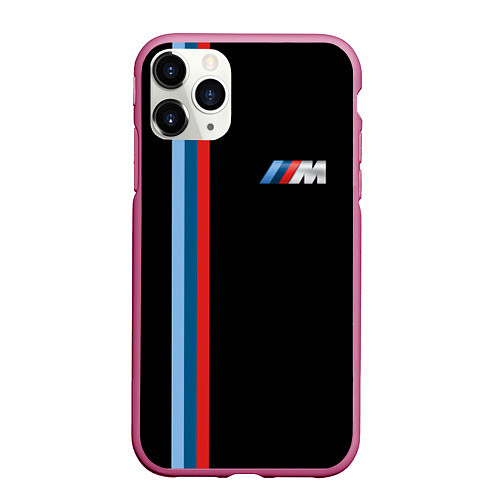 Чехол iPhone 11 Pro матовый BMW BLACK COLLECTION БМВ / 3D-Малиновый – фото 1