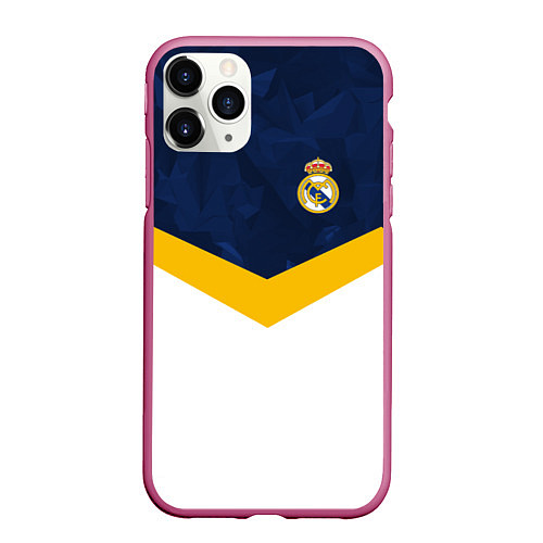 Чехол iPhone 11 Pro матовый Real Madrid FC: Sport / 3D-Малиновый – фото 1